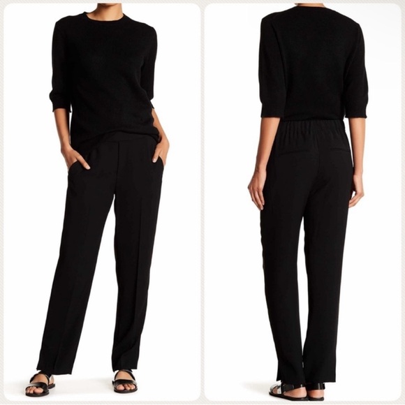 Vince Black Pull On Style Trouser Pants size Large